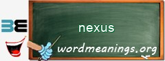 WordMeaning blackboard for nexus